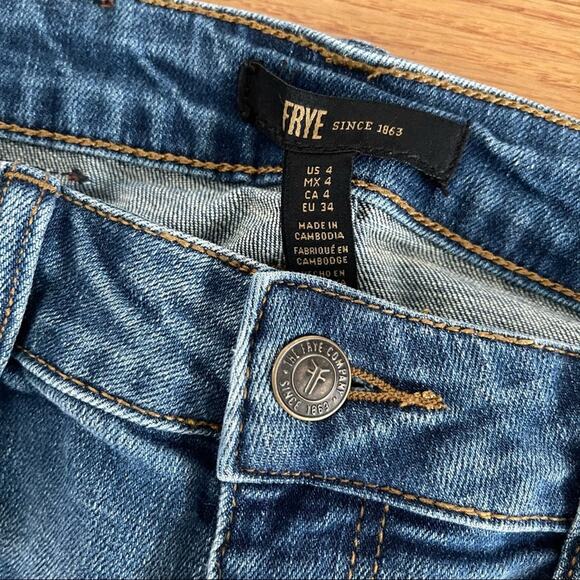 Frye Addie Skinny Denim Jeans Womens 4 Blue Mid-Rise Minimalist Casual Staple - Picture 5 of 14